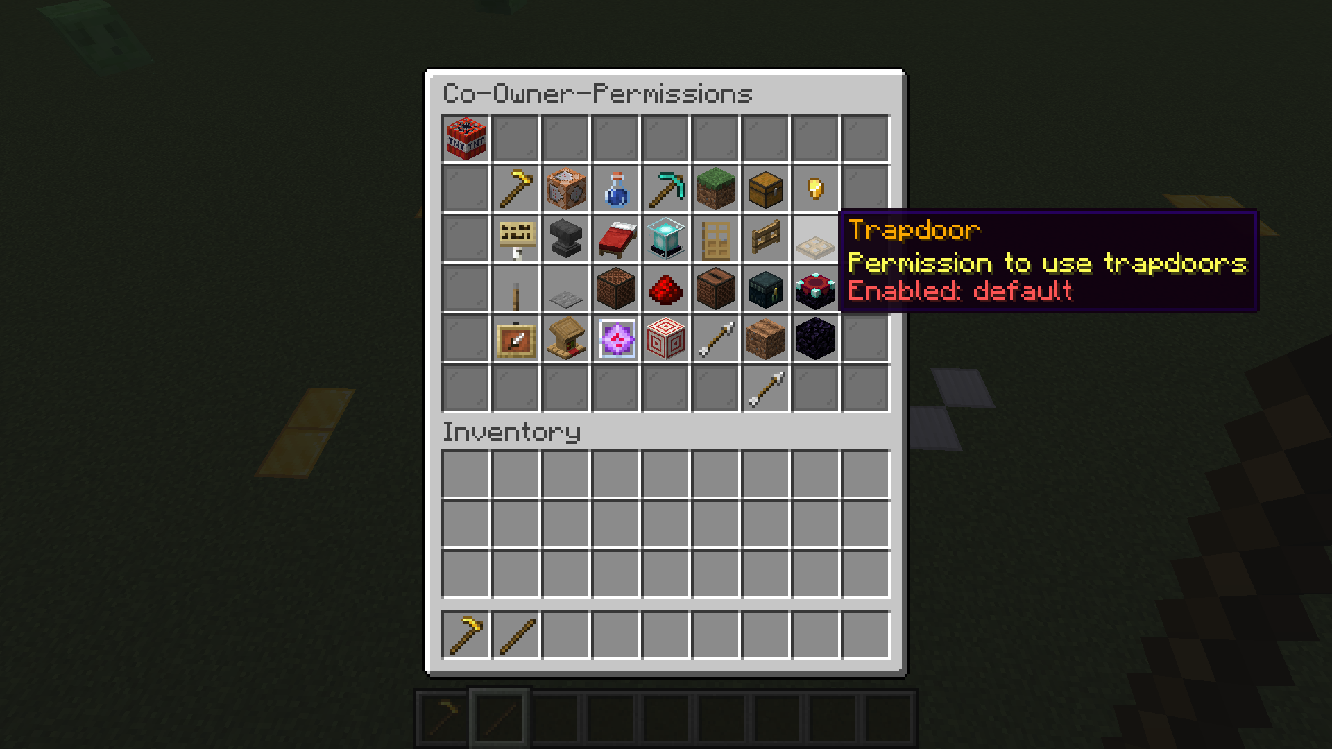 Editar permissões do grupo co-owner